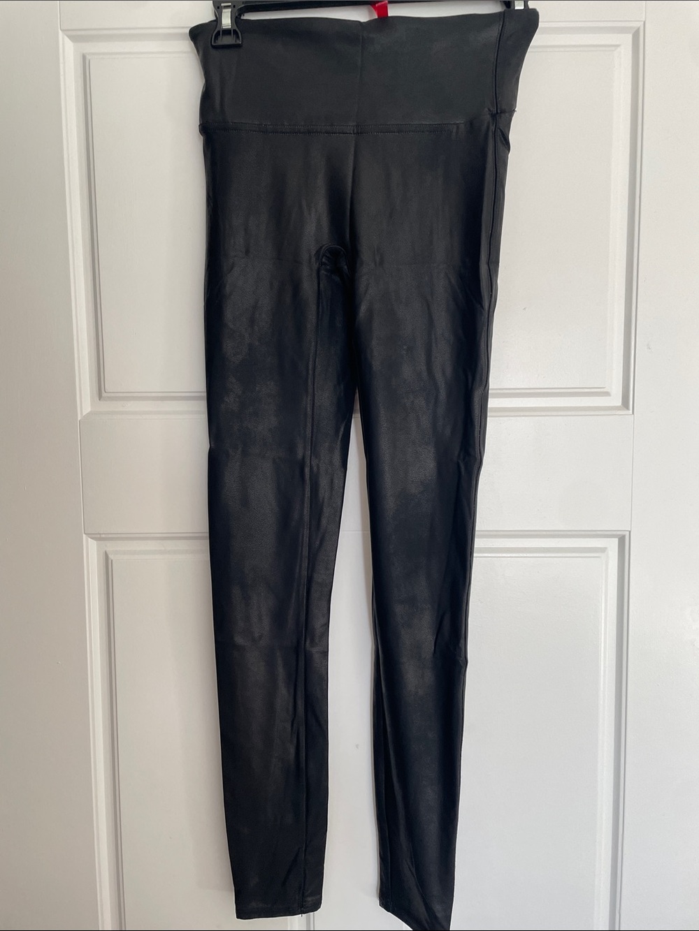 SPANX Faux Leather High-Waist Leggings - Black